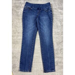 Jag Jeans Womens 8 Blue Denim High Rise Skinny Pull On Stretch Cotton Blend
